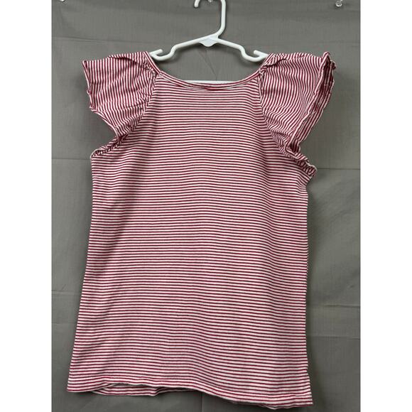 OshKosh B'gosh Girls Reach for the Stars Red Striped Shirt, Size 8 - Picture 3 of 5